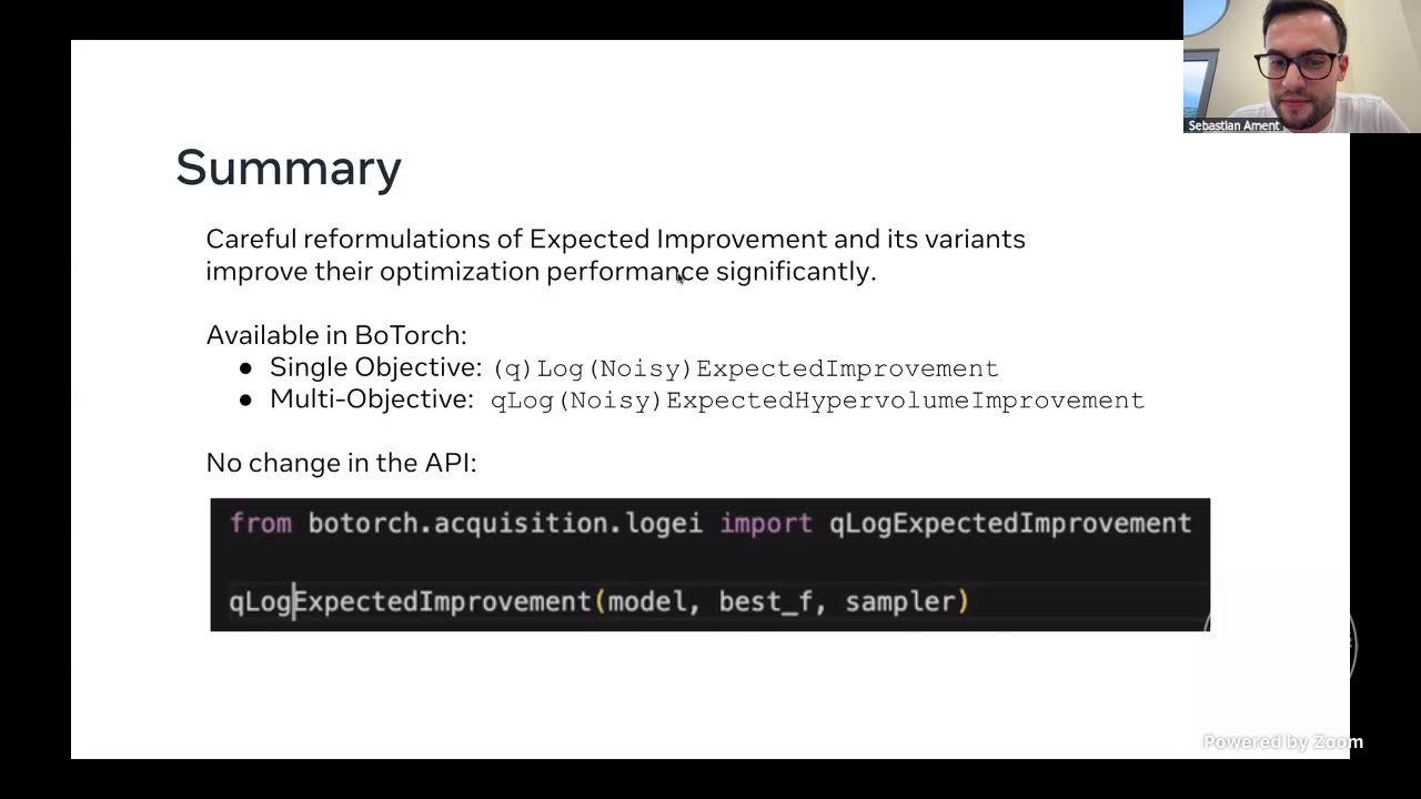 Talk: Unexpected Improvements to Expected Improvement for Bayesian Optimization